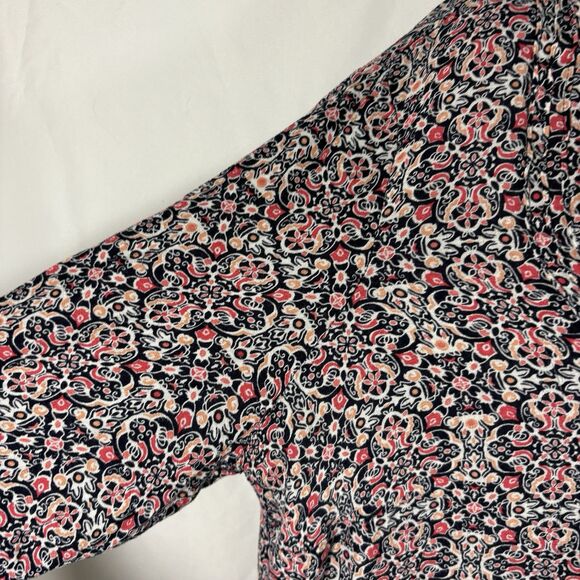 Westport Blouse Women's 1X Boho Floral Long Sleeve Button Front Tunic Top - Picture 7 of 16